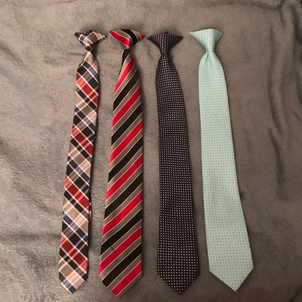 Four Clip on Ties